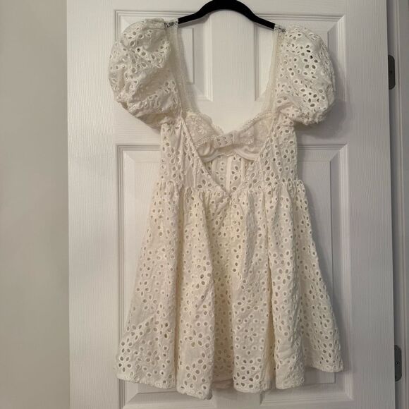 For Love & Lemons Becca Mini Dress in White - Picture 4 of 5